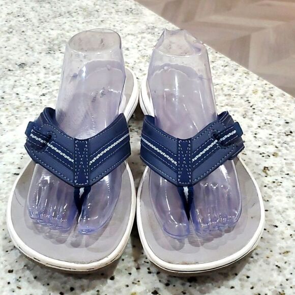 Women's pre-owned Cloud Steppers Clarks sandal shoes size US 11 M EUC - Picture 2 of 8